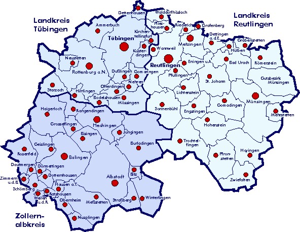 Karte Links Gemeinden